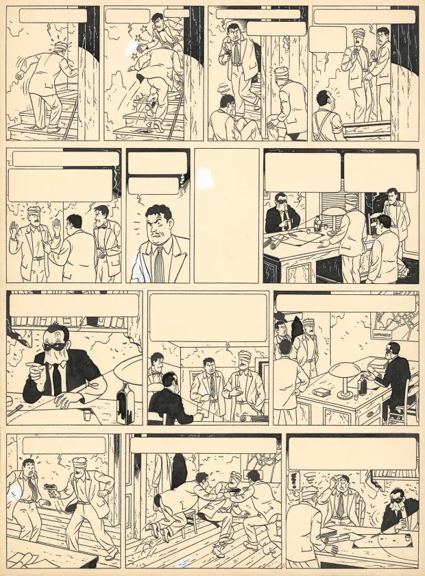 Planche noir et blanc, Barelli, L'Énigmatique Mr Barelli (T.1), Bob De Moor