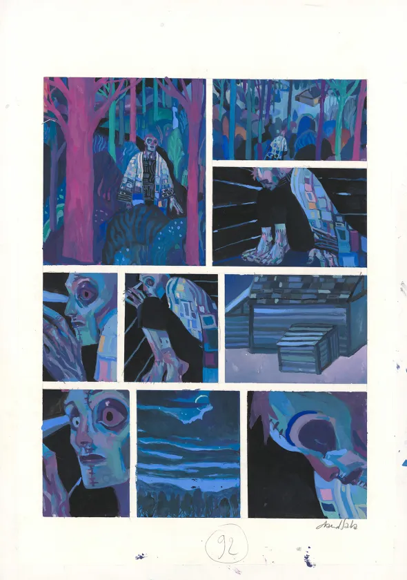 Planche couleur, Frankenstein, David Sala