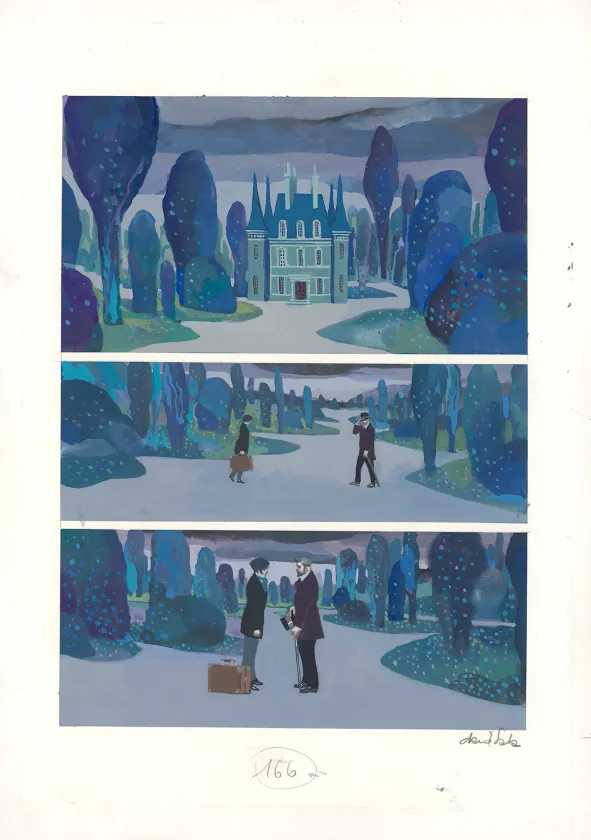 Colored original page, Frankenstein, David Sala
