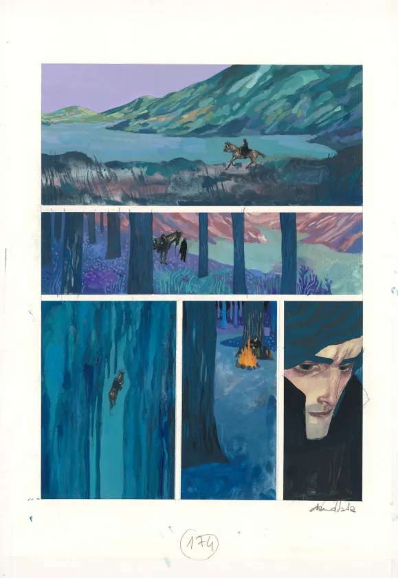 Colored original page, Frankenstein, David Sala