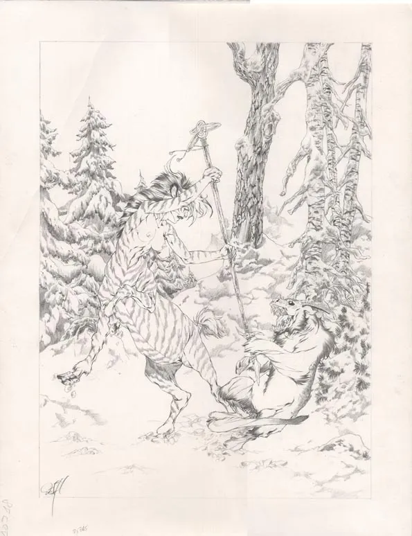 Illustration noir et blanc, Djillali Defali