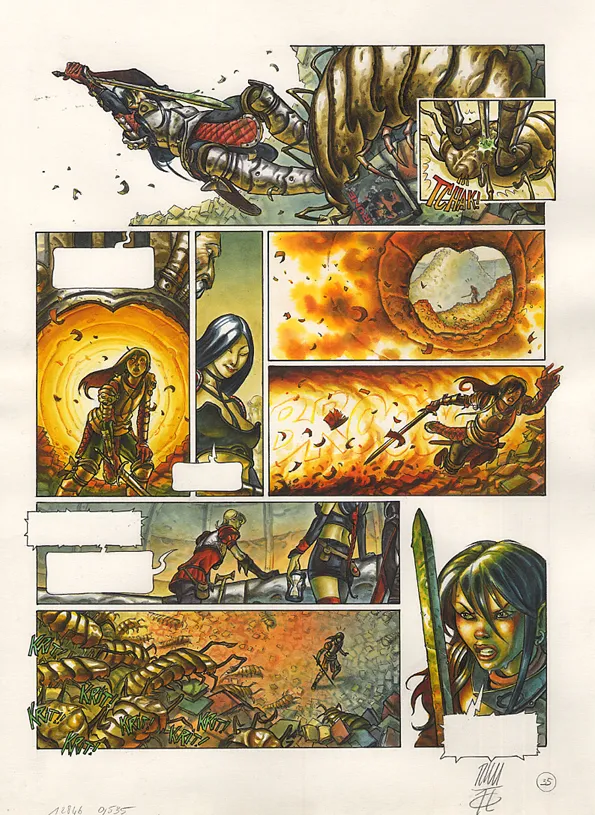 Planche couleur, Les Âmes d'Hélios, Au fil de l'épée (T.2), Roberto Ricci