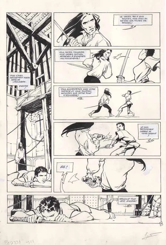 Planche noir et blanc, Marie des Loups, La garde Rouge (T.1), Régis Penet