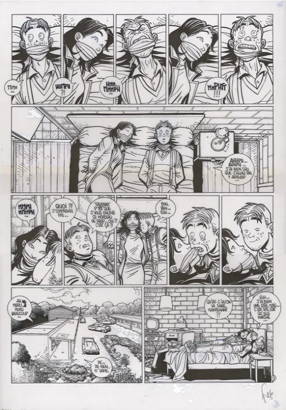 Planche noir et blanc, Le Poisson-clown, Christina (T.2), Fred Simon