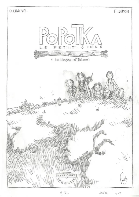 Crayonné, Popotka le petit sioux, La leçon d'Iktomi (T.1), Fred Simon