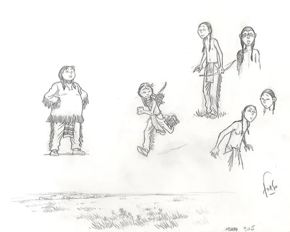 Sketch, Popotka le petit sioux, Fred Simon