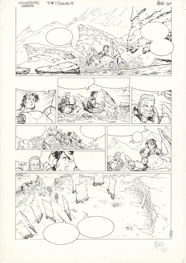 Black and white original page, Kookaburra Universe, Le secret du sniper (T.1), Nicolas Mitric
