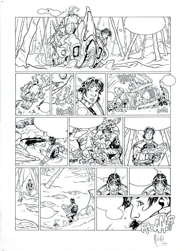 Black and white original page, Kookaburra Universe, Le secret du sniper (T.1), Nicolas Mitric