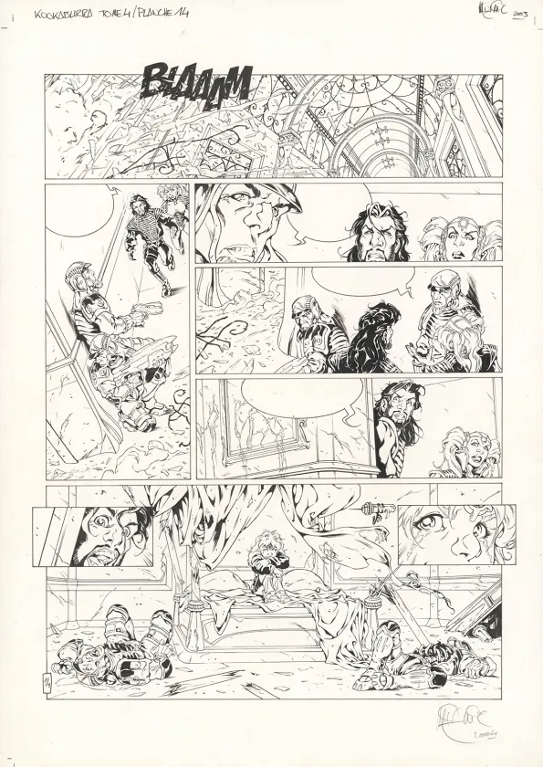 Planche noir et blanc, Kookaburra, Système Ragnarok (T.4), Nicolas Mitric