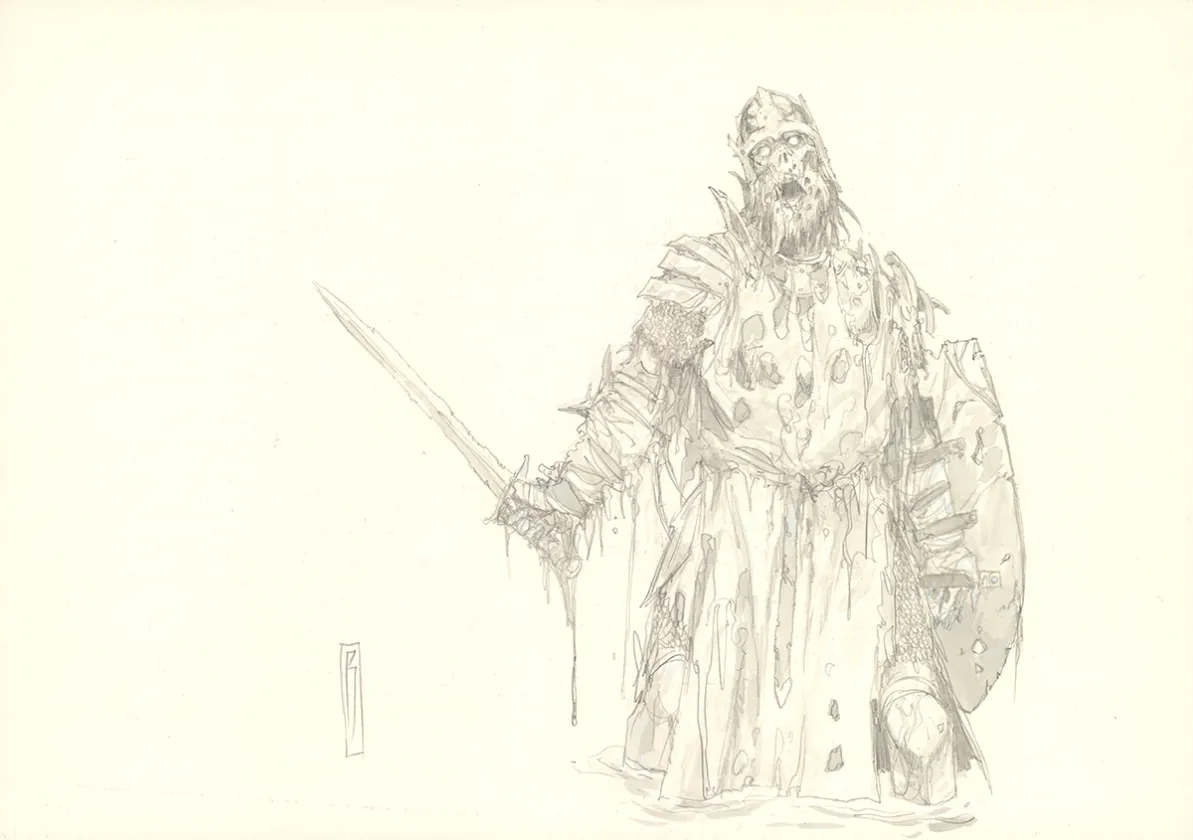 Black and white illustration, Paul Jeacock
