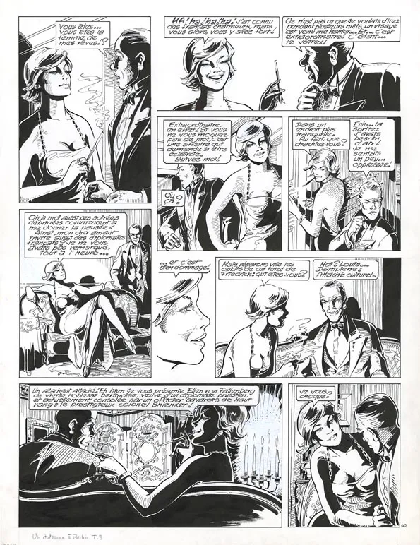 Planche noir et blanc, Louis la Guigne, Un automne à Berlin (T.3), Jean-Paul Dethorey