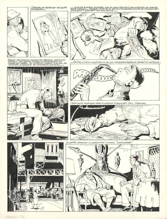 Planche noir et blanc, Louis la Guigne, Charleston (T.6), Jean-Paul Dethorey