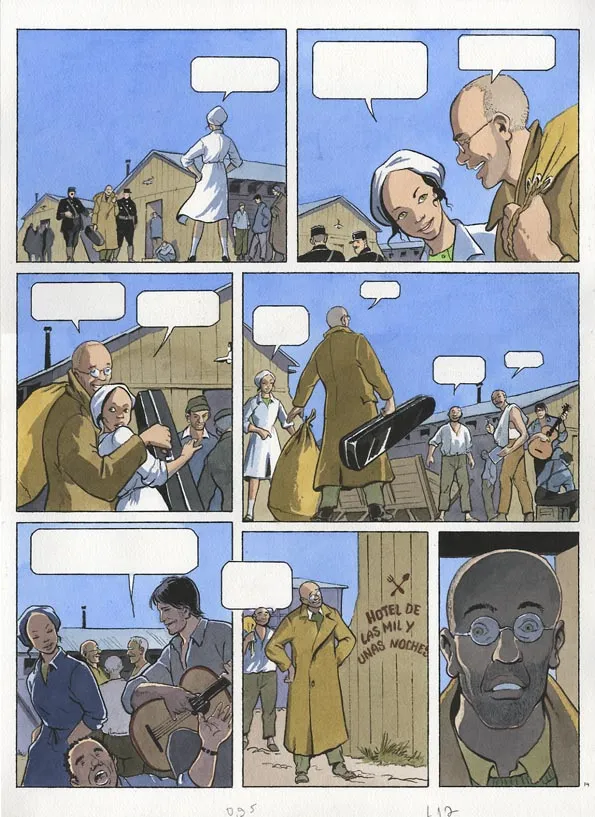 Colored original page, Louis la Guigne, Les parias (T.12), Jean-Paul Dethorey