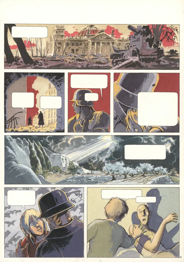 Colored original page, L'oiseau noir, Jean-Paul Dethorey