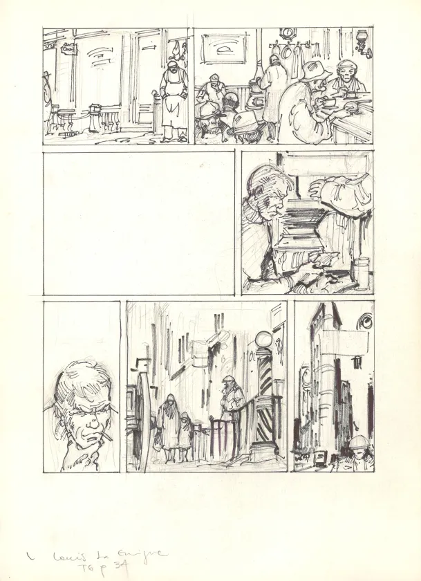 Black and white illustration, Louis la Guigne, Charleston (T.6), Jean-Paul Dethorey