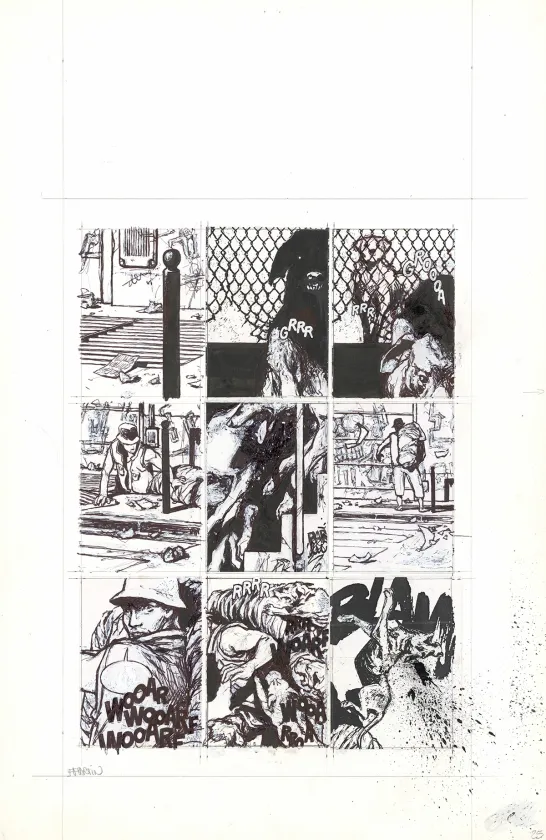 Black and white original page, Après la guerre, Volume 1, Freddy Martin
