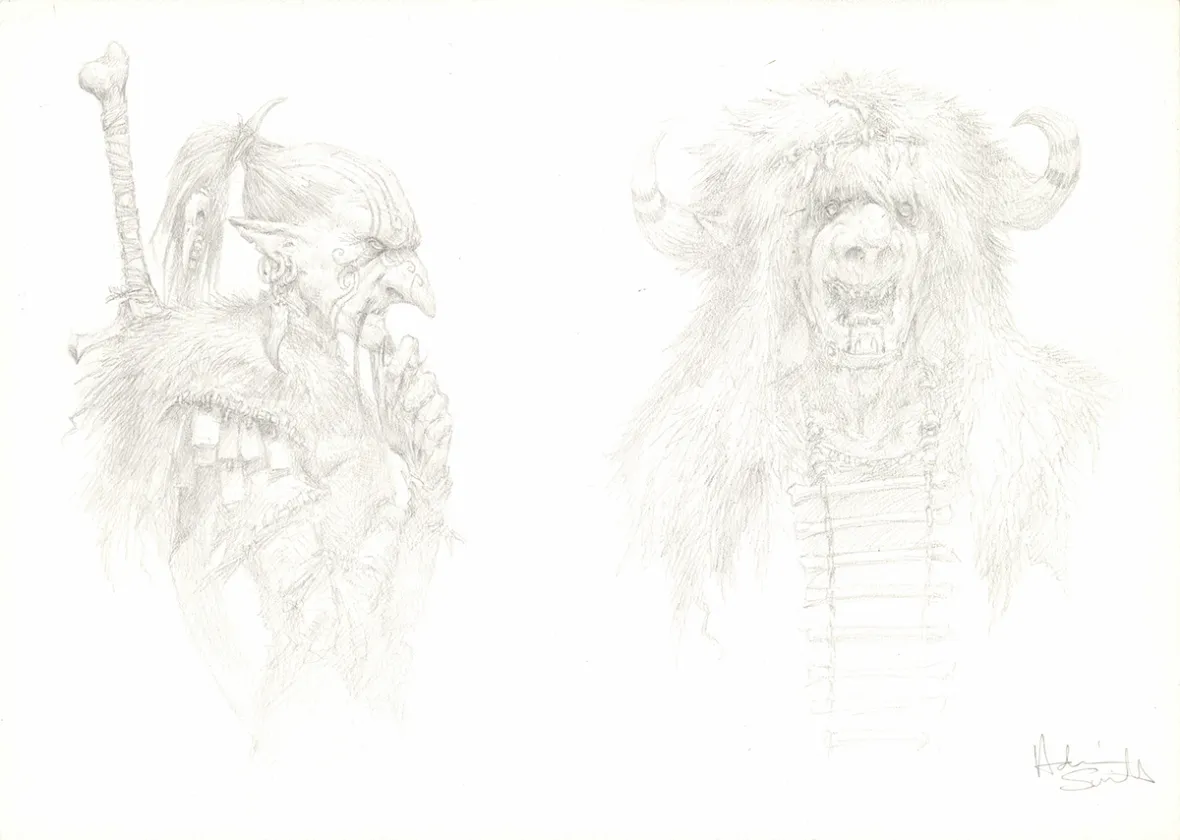 Illustration noir et blanc, Féerie, Dark fantasy, Adrian Smith
