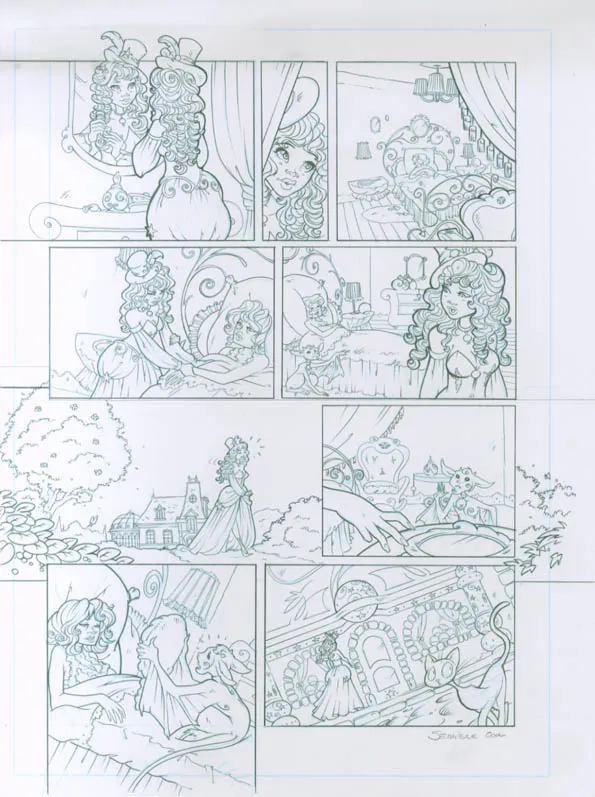 Planche noir et blanc, Sweety Sorcellery, Le coeur d'Aï-Lynn (T.1), Ood Serrière