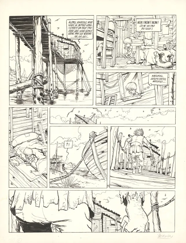 Planche noir et blanc, Le Cadet des Soupetard, La boucholeuse (T.2), Olivier Berlion