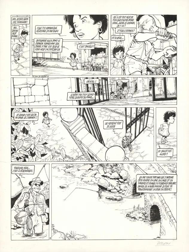 Planche noir et blanc, Le Cadet des Soupetard, Le moucheur (T.5), Olivier Berlion