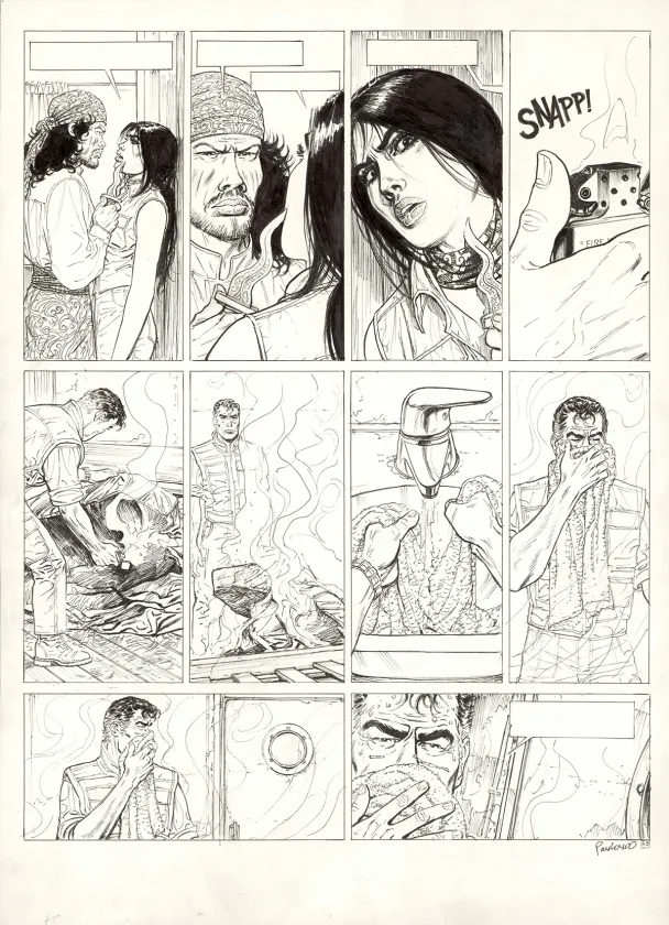 Planche noir et blanc, El Nino, Le Paria de Célèbes (T.5), Boro Pavlovic