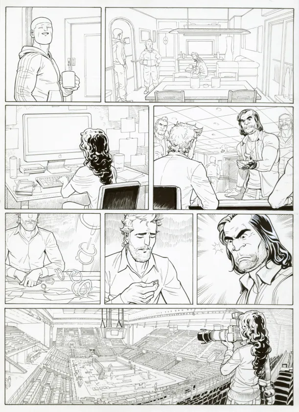 Black and white original page, Ken games, Ciseaux (T.3), Marcial Toledano