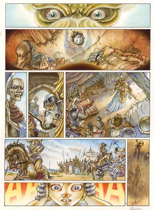 Planche couleur, Le Roi des méduses, Thierry Ségur