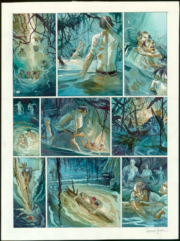 Colored original page, Muchacho, Tome 2 (T.2), Emmanuel Lepage