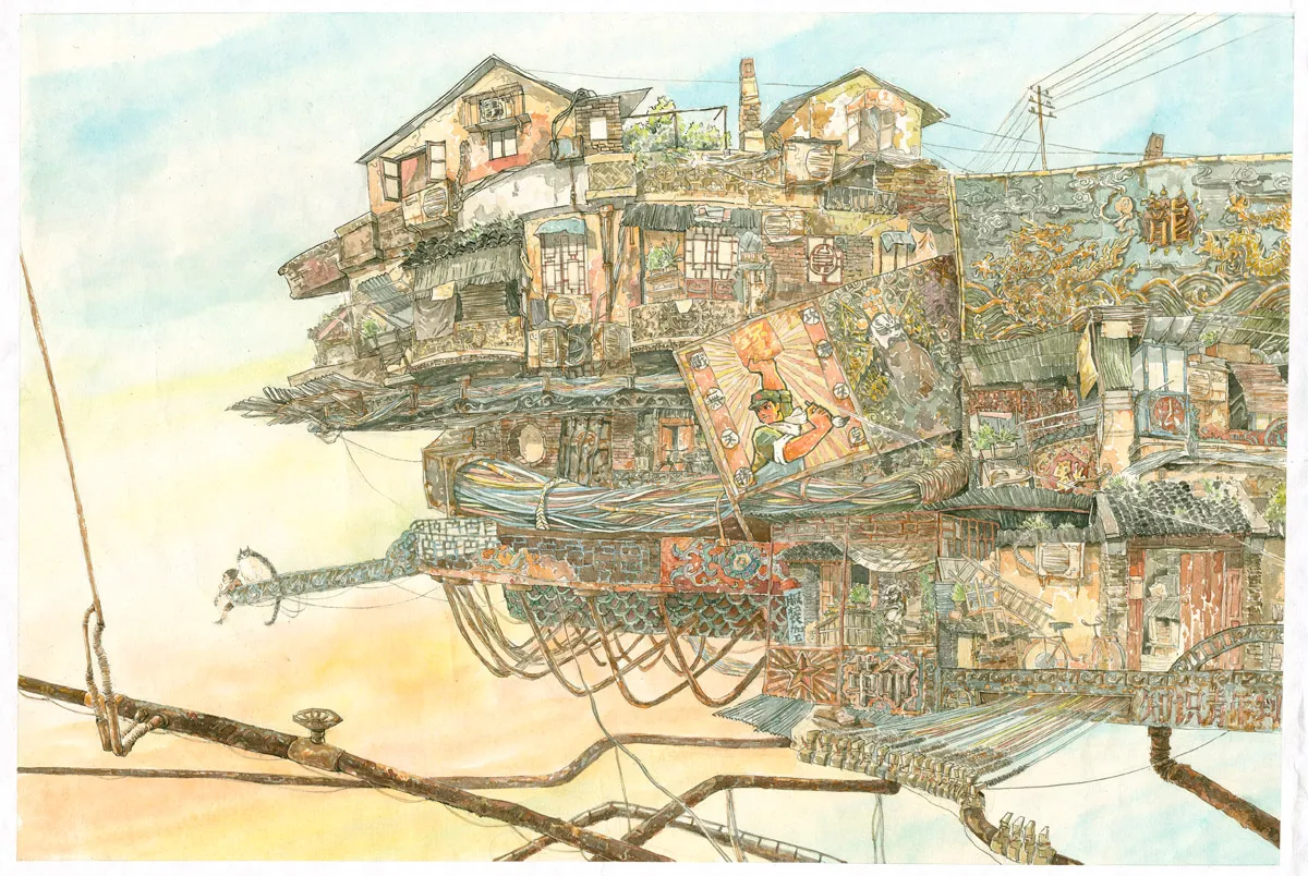 Colored illustration, An Ji