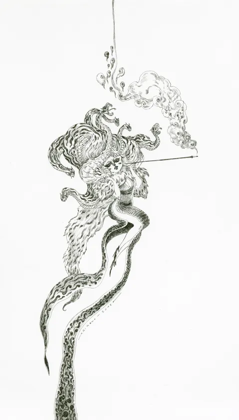 Illustration noir et blanc, Giovanni Rigano