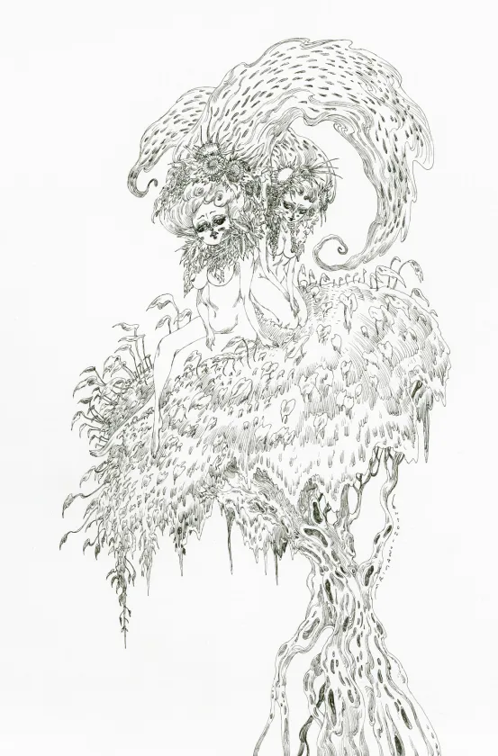 Illustration noir et blanc, Giovanni Rigano