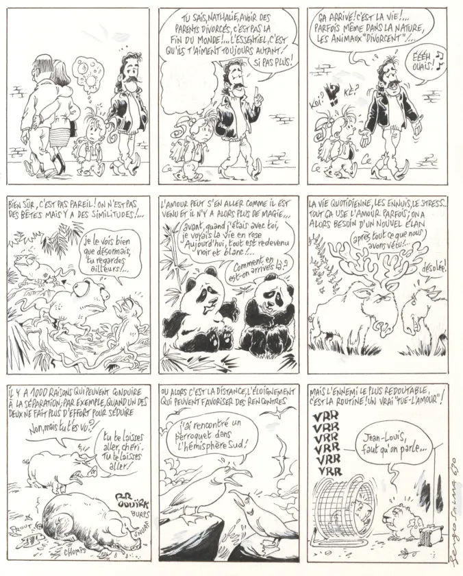 Planche noir et blanc, Nathalie, Sergio Salma