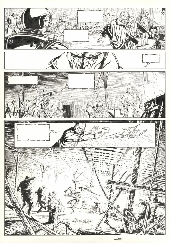 Planche noir et blanc, Sherlock Holmes & les vampires de Londres, Morts et Vifs (T.2),  Laci
