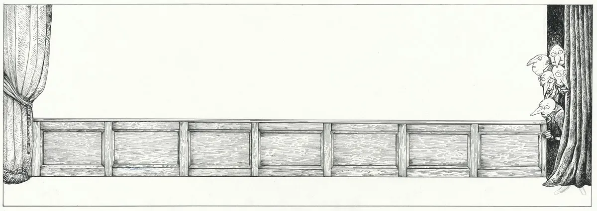 Illustration noir et blanc, L'Étrange Réveillon, Lionel Richerand
