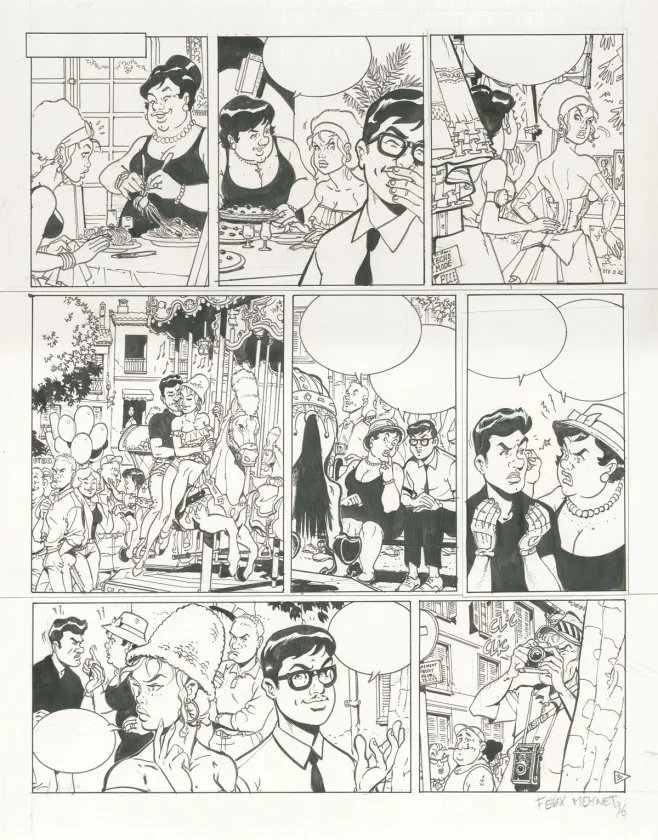 Planche noir et blanc, Double M, Félix Meynet