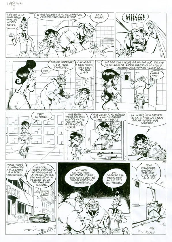 Black and white original page, Spoon et White, Simon Leturgie