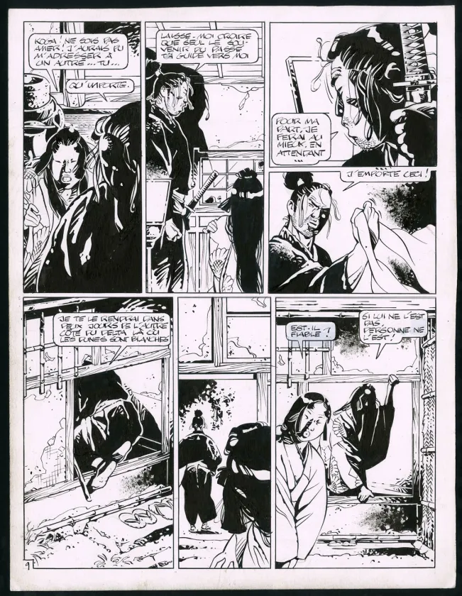 Black and white original page, Kogaratsu, Marc Michetz