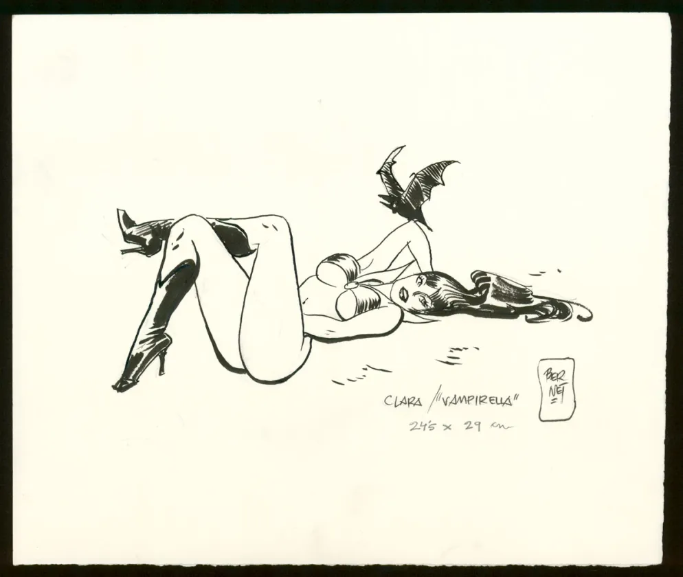 Black and white illustration, Jordi Bernet