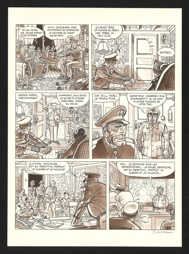 Planche noir et blanc, Voyage au bout de la lune, Daniel Goossens