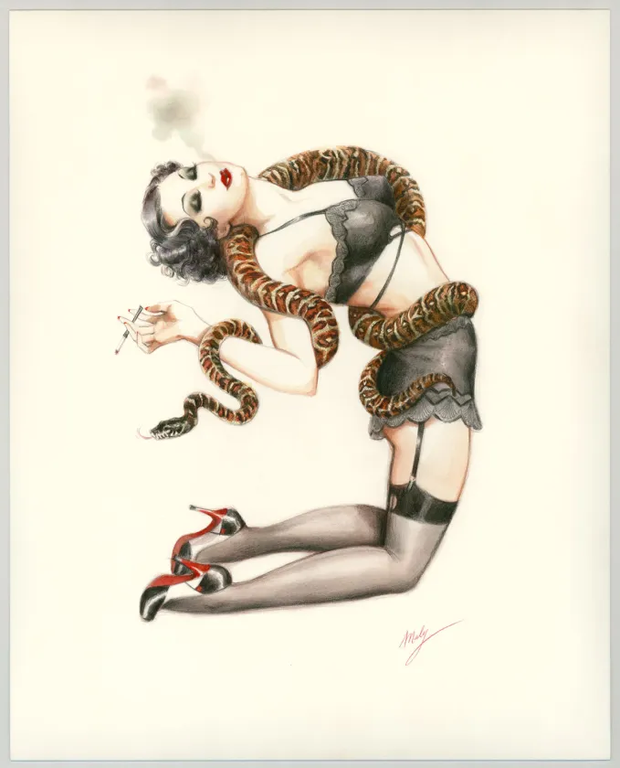 Illustration couleur, Pin-up Art, Maly Siri