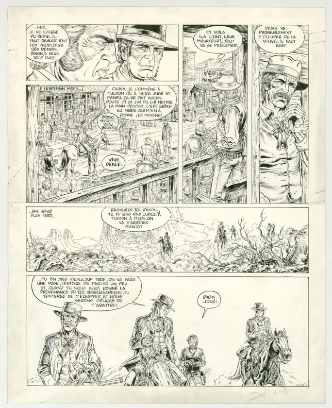 Planche noir et blanc, Durango, Piège pour un tueur (T.3), Yves Swolfs