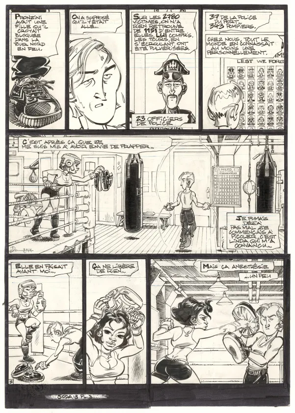Planche noir et blanc, Soda, Résurrection (T.13),  Dan