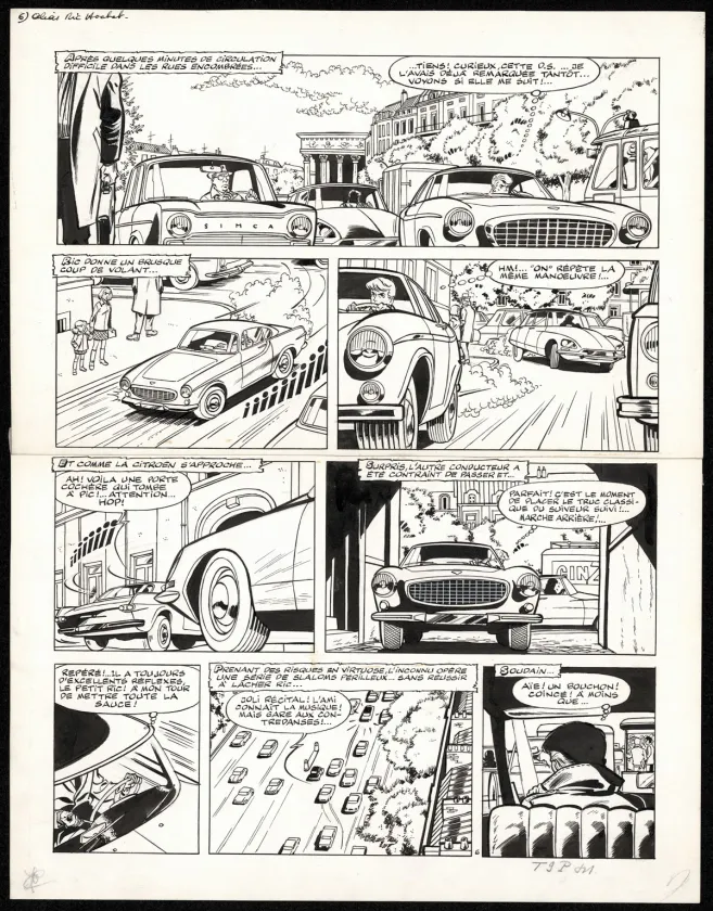 Planche noir et blanc, Ric Hochet, Alias Ric Hochet (T.9),  Tibet