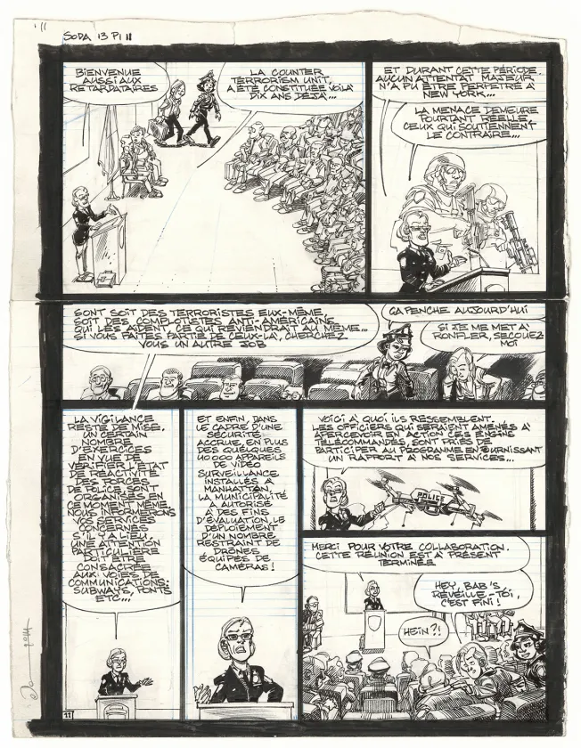 Planche noir et blanc, Soda, Résurrection (T.13),  Dan