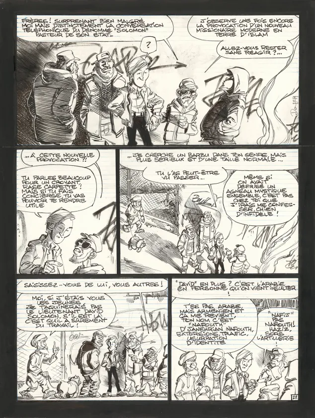 Planche noir et blanc, Soda, Résurrection (T.13),  Dan