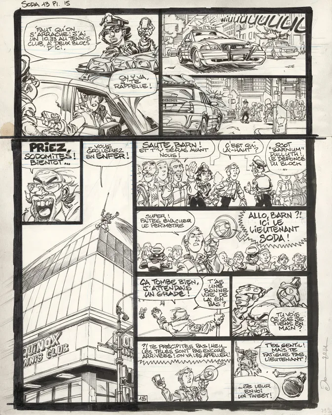 Planche noir et blanc, Soda, Résurrection (T.13),  Dan