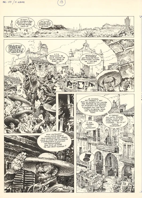 Planche noir et blanc, Mac Coy, Le Triomphe de Mac Coy (T.4), Antonio Hernandez Palacios