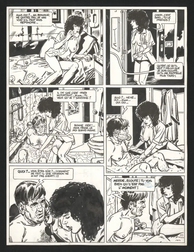 Black and white original page, Le Transperceneige - Snowpiercer, Le Transperceneige - Snowpiercer (T.1), Jean-Marc Rochette