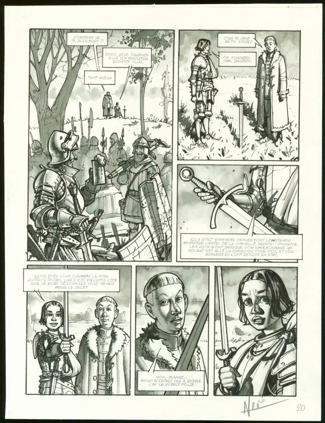 Planche noir et blanc, Jeanne D'Arc, Ignacio Noé