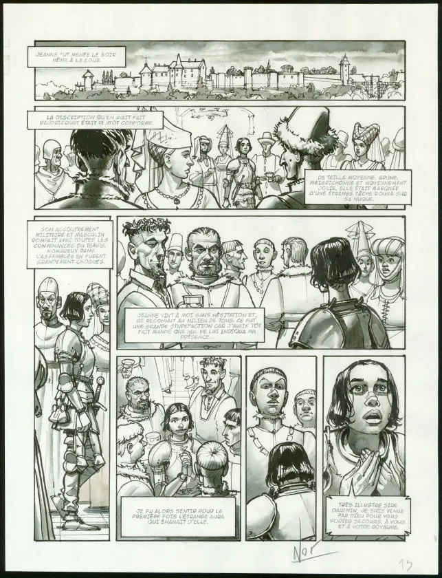 Black and white original page, Jeanne D'Arc, Ignacio Noé